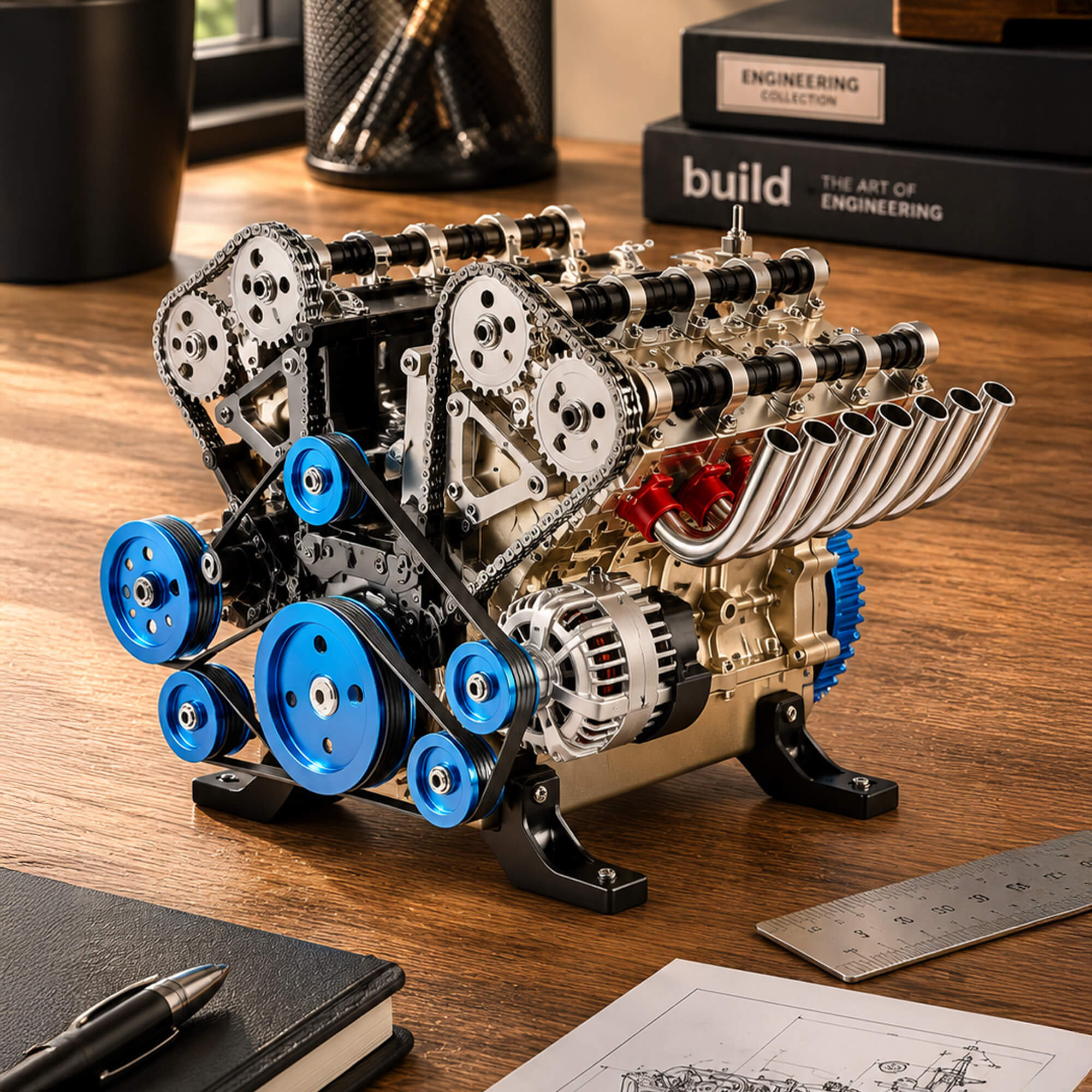 Exposed V8 Engine - Metal Construction Set