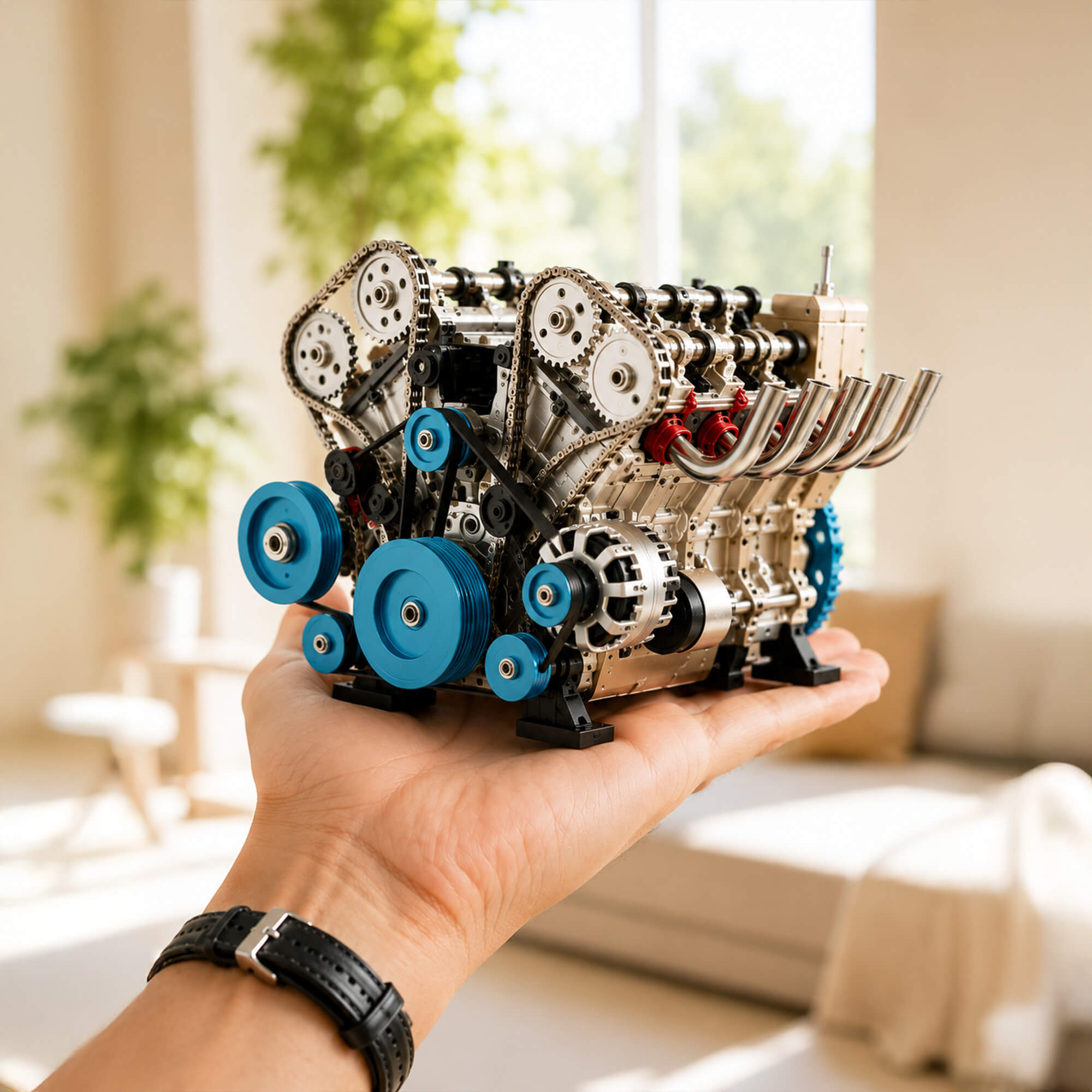 Exposed V8 Engine - Metal Construction Set