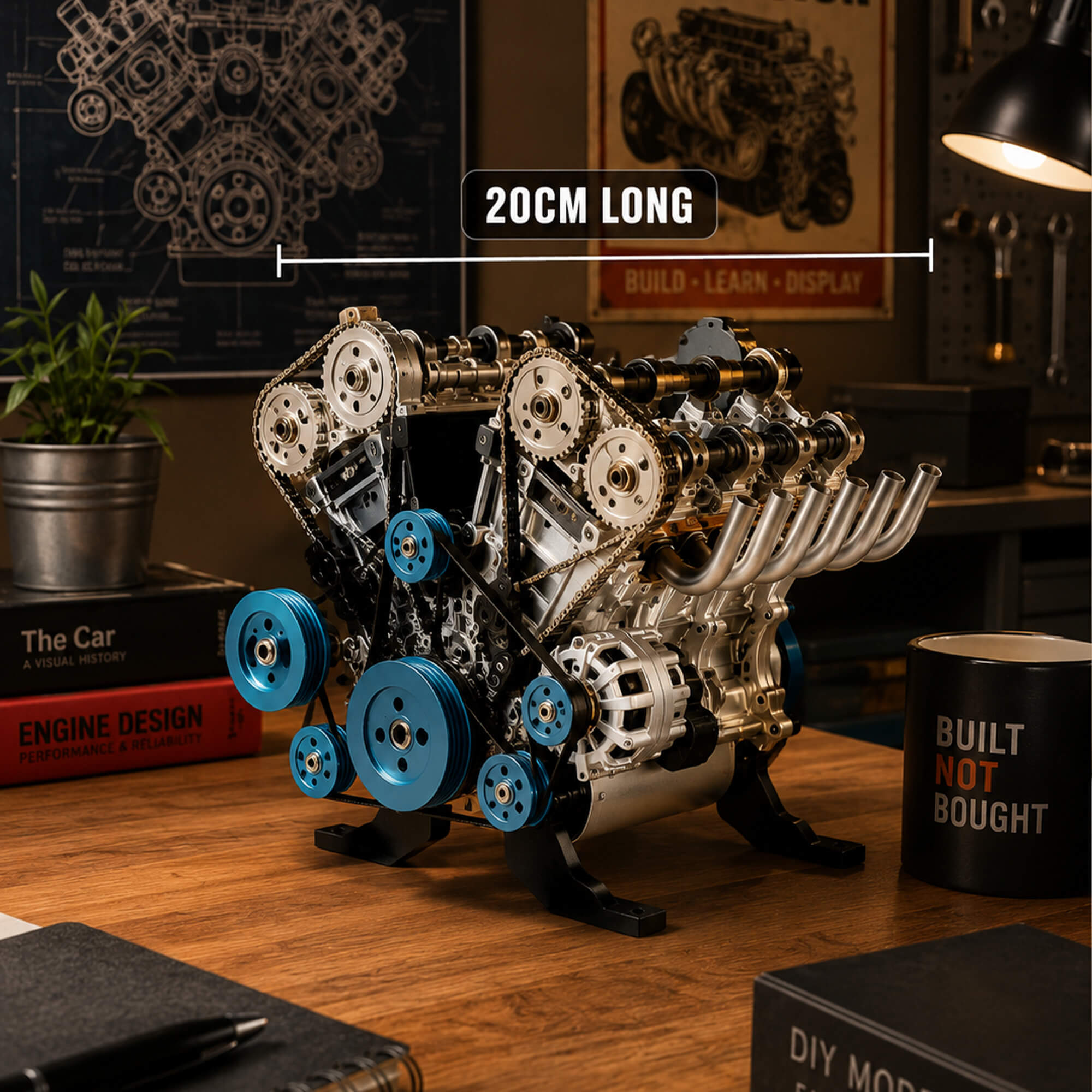 Exposed V8 Engine - Metal Construction Set