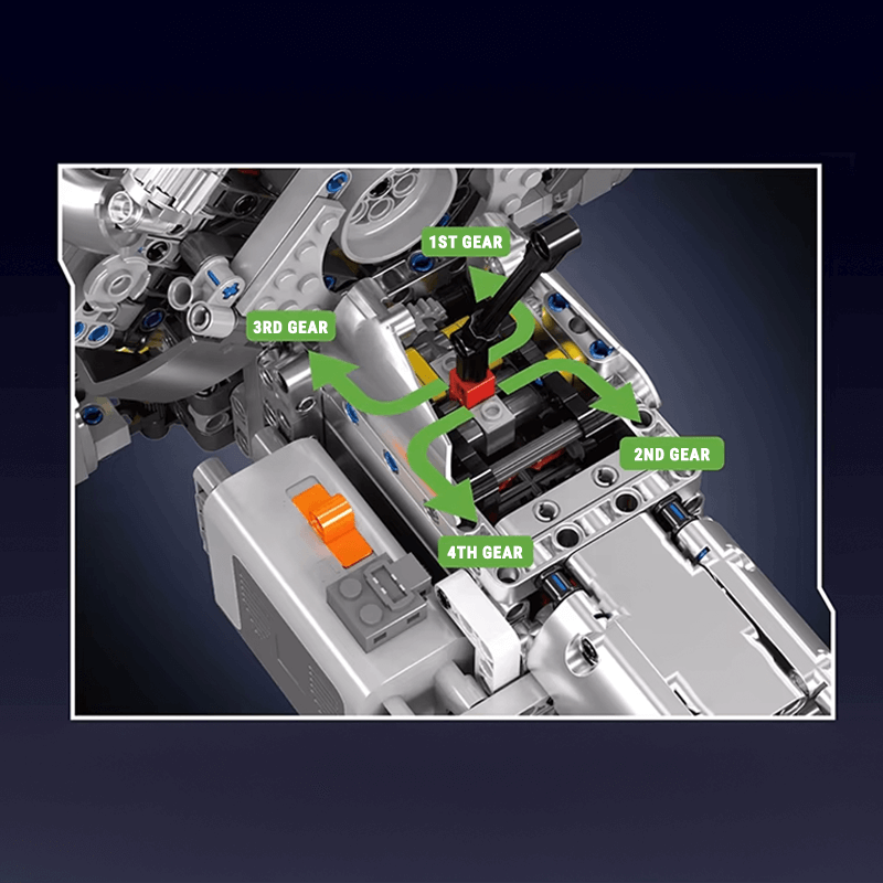 Motorised Hypercar W16 Engine & Gearbox 2023pcs