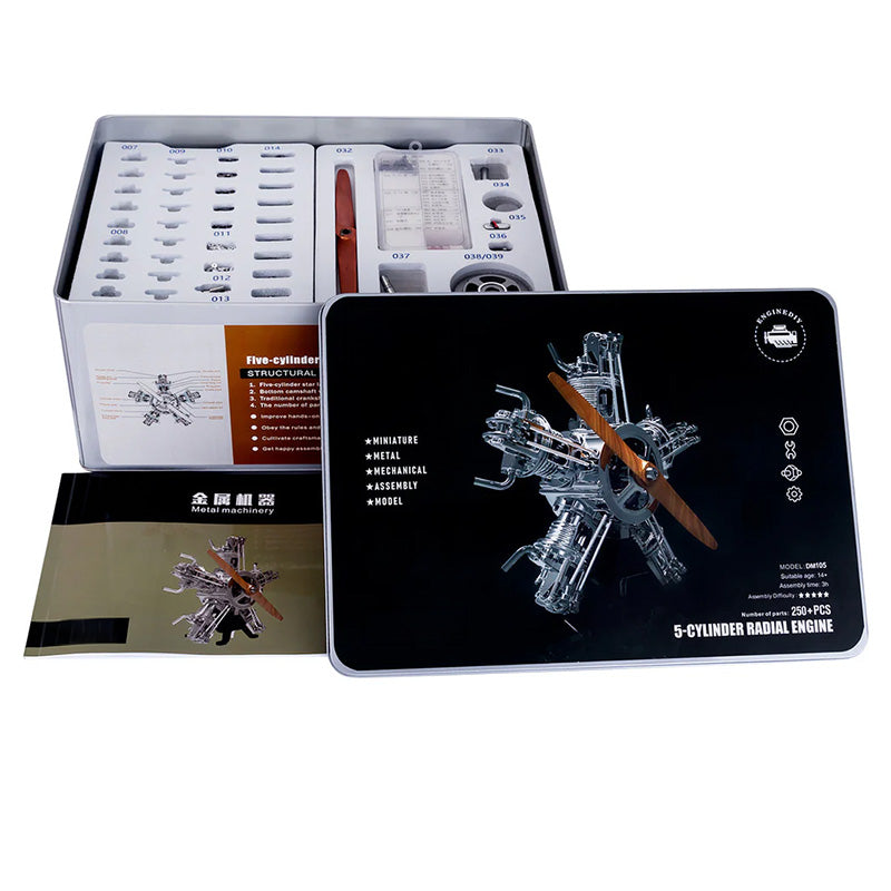 Radial Aircraft Engine - Metal Construction Set