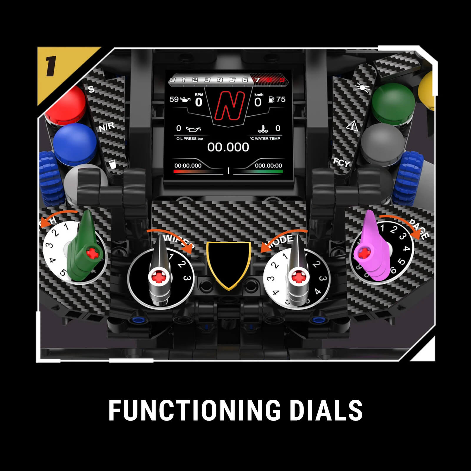 1:1 Italian Bull Racing Steering Wheel 866pcs