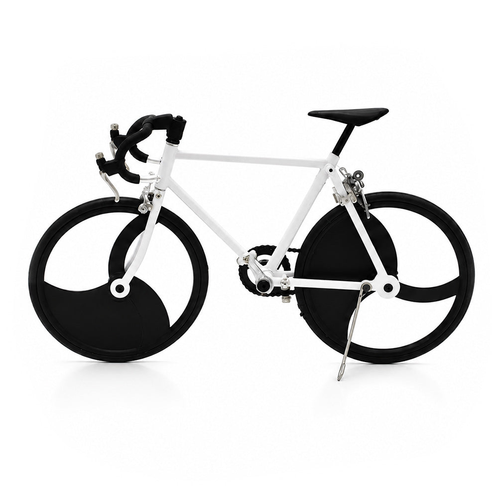 White Racing Bicycle - Metal Construction Set
