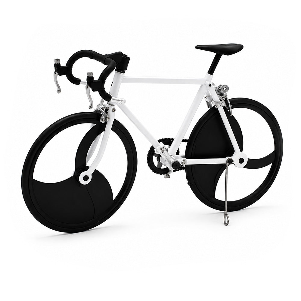 White Racing Bicycle - Metal Construction Set