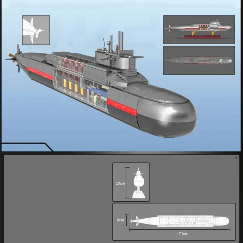 Type 092 Nuclear Submarine 1019pcs