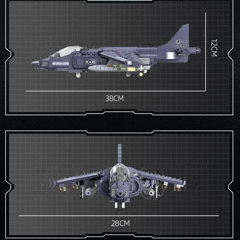 AV-8 Sea Harrier Aircraft 806pcs