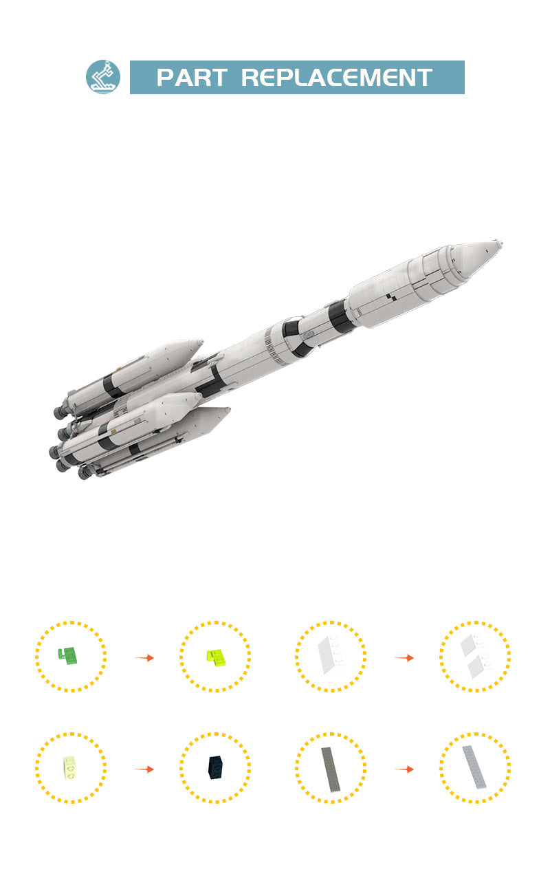 The Ultimate 128cm Saturn V MLV-25L 5389pcs