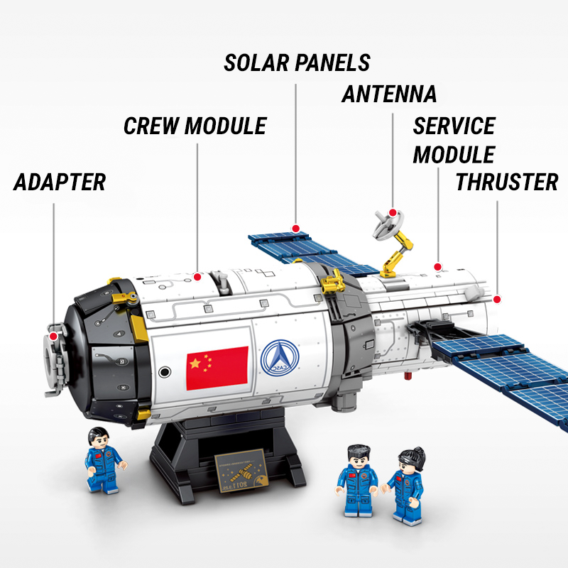 Tiangong 1 Spacecraft 1001pcs