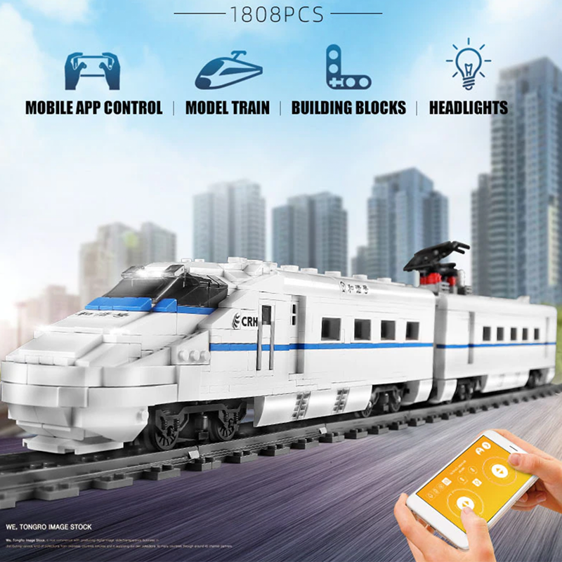 Remote Controlled Passenger Train 1808pcs