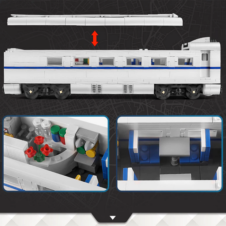 Remote Controlled Passenger Train 1808pcs