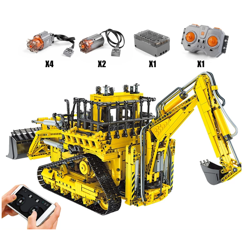 Remote Controlled Pneumatic Backhoe Loader 3962pcs