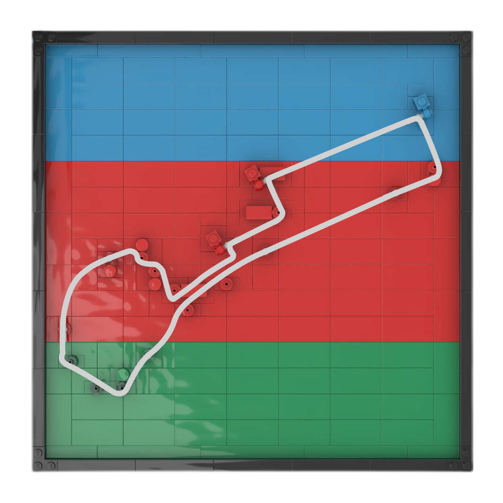 Baku City Street Circuit Track Map 360pcs