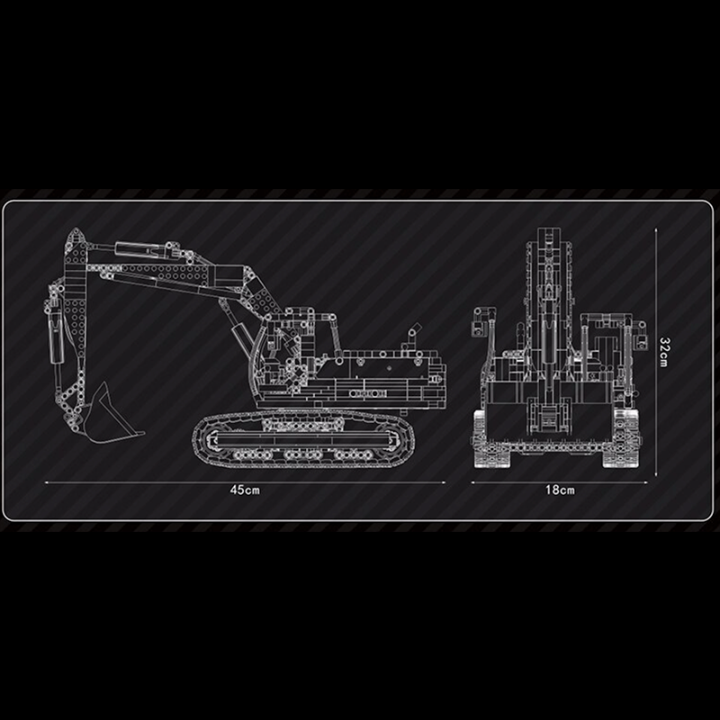 Remote Controlled Excavator 1827pcs