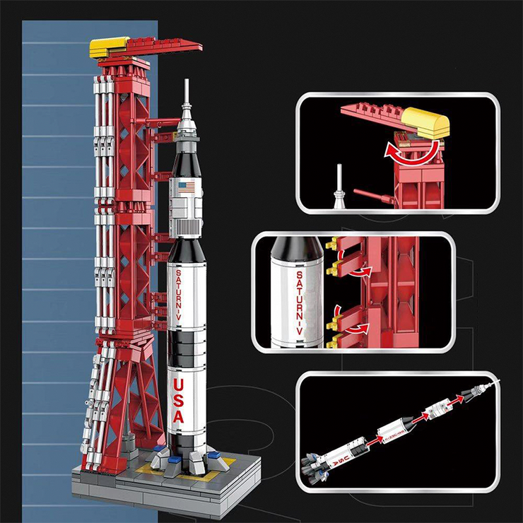 Apollo Rocket & Launch Pad 425pcs
