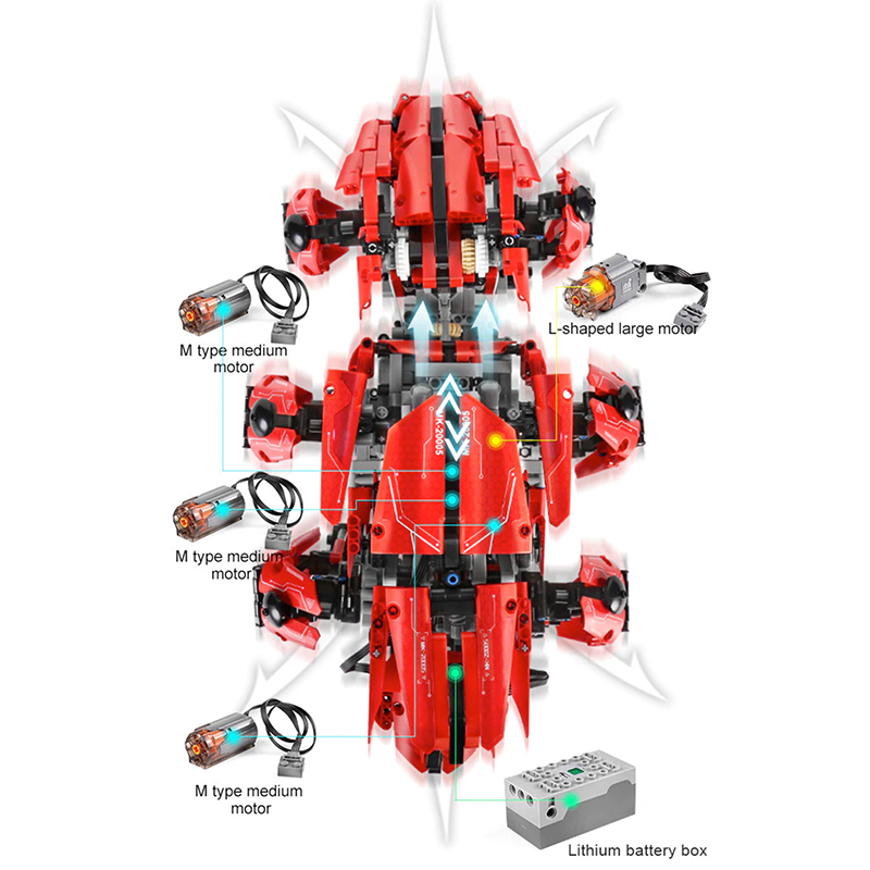 Remote Controlled Battle Hexapod 1607pcs