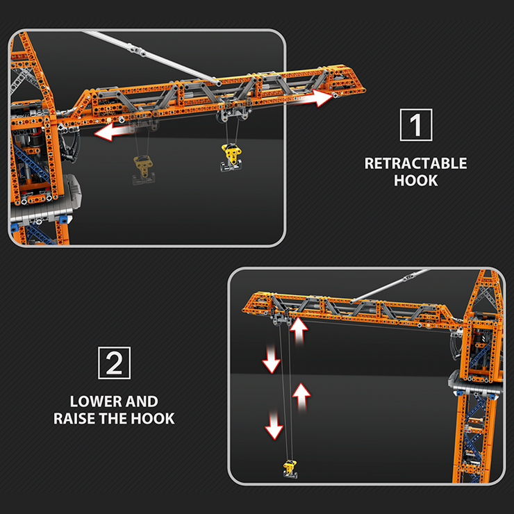 Remote Controlled Tower Crane 1287pcs