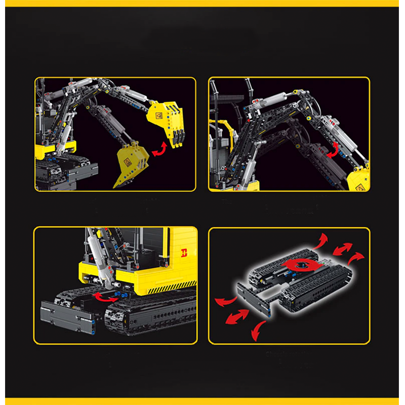 Remote Controlled Mini Excavator 1717pcs