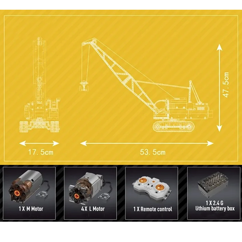 Remote Controlled Crawler Crane 1204pcs