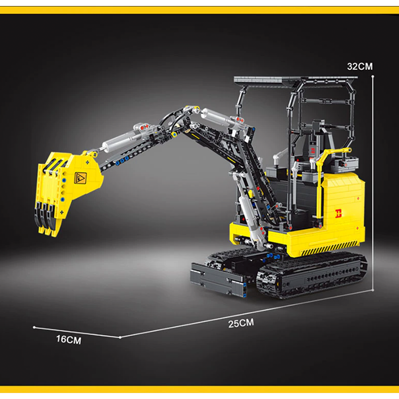 Remote Controlled Mini Excavator 1717pcs