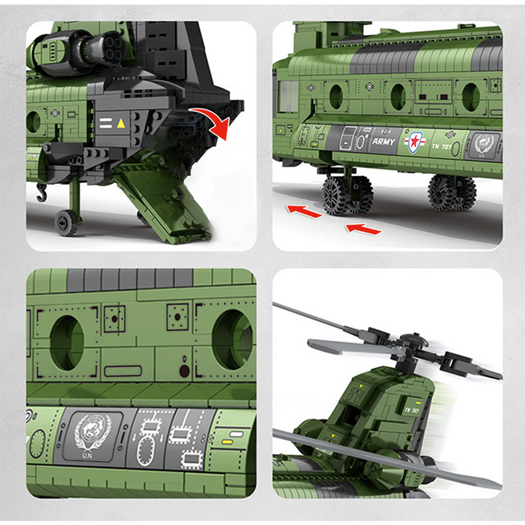 Transport Helicopter 1621pcs