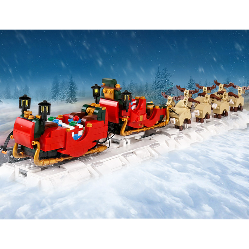 Motorised Santa, Sleigh & Reindeer 1317pcs