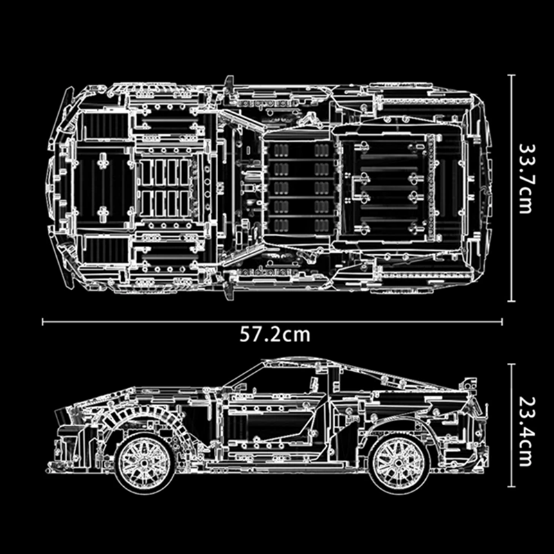 Remote Controlled Muscle Car 3385pcs