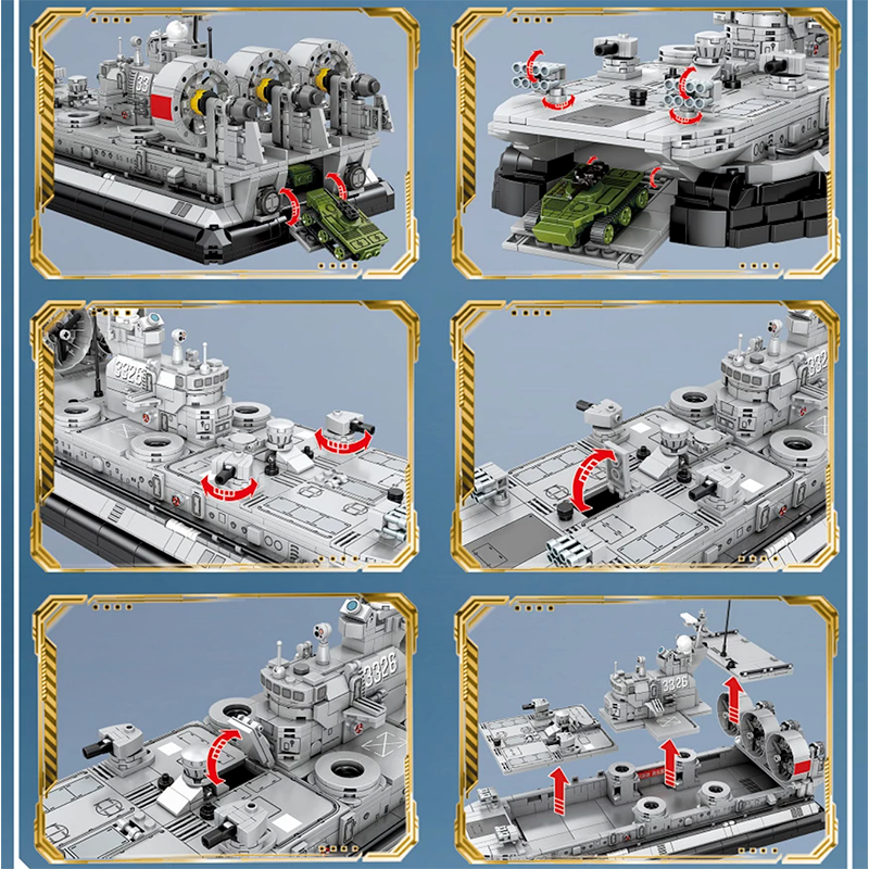 Military Hovercraft 1439pcs