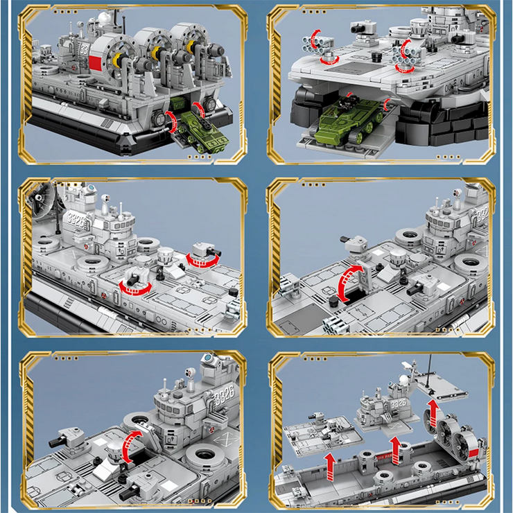 Military Hovercraft 1439pcs
