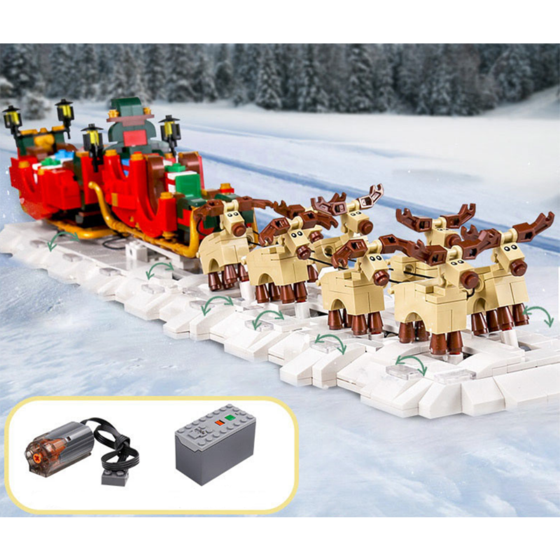 Motorised Santa, Sleigh & Reindeer 1317pcs