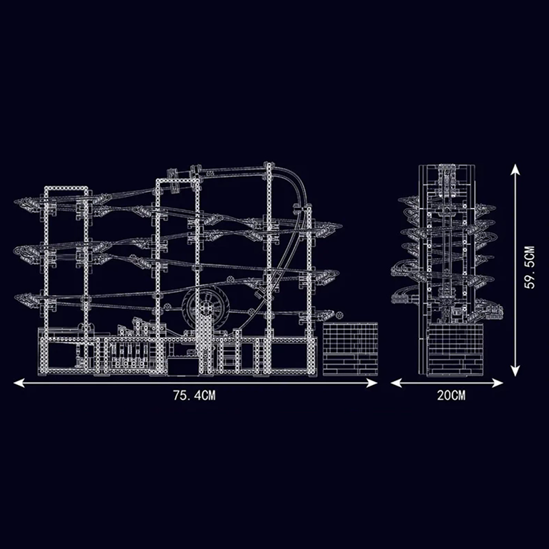 Motorised GBC Marble Run 2437pcs