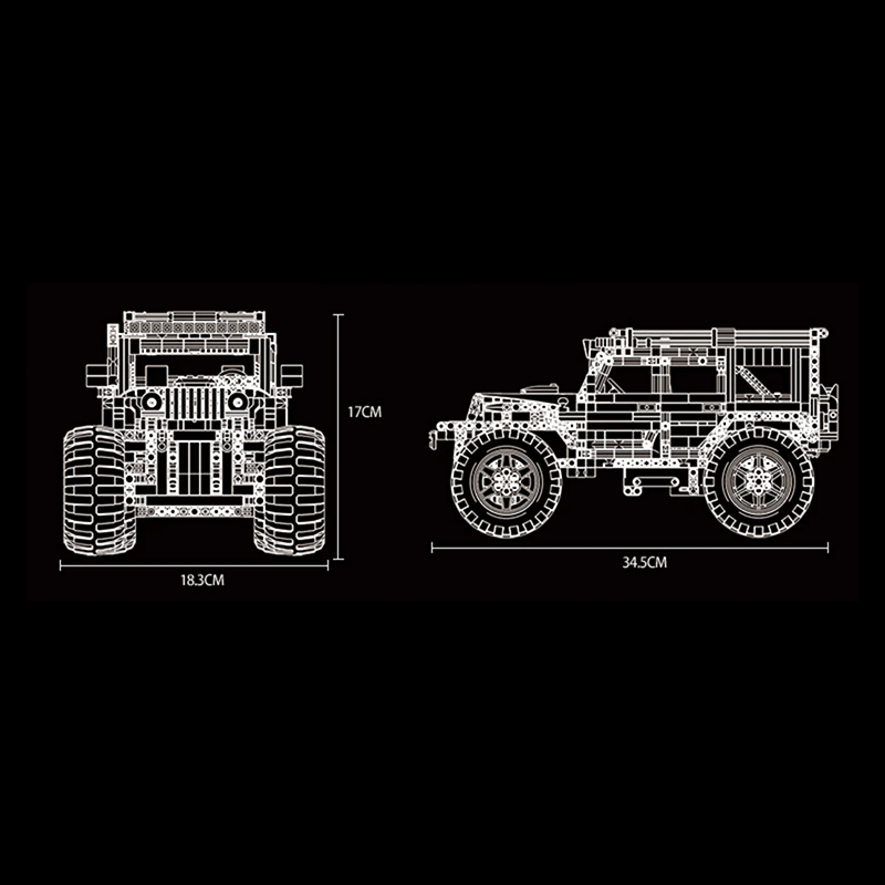 Remote Controlled Oversized Off Roader 1287pcs