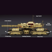 Remote Controlled Army 4 Track Tank 3295pcs