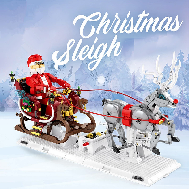 Santa & Reindeer Kinetic Sculpture 1571pcs